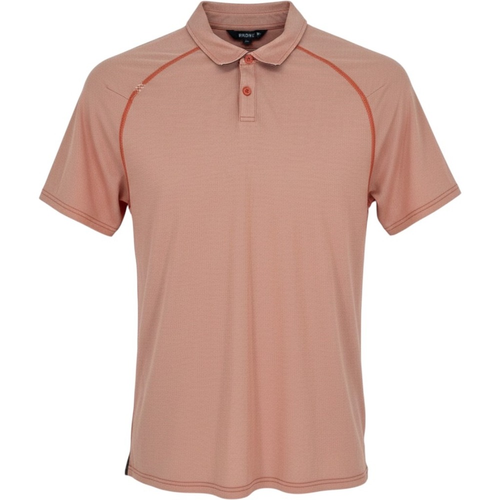 RHONE Mens XL Delta Pique Polo Short Sleeve Shirt Coral Orange Performance
